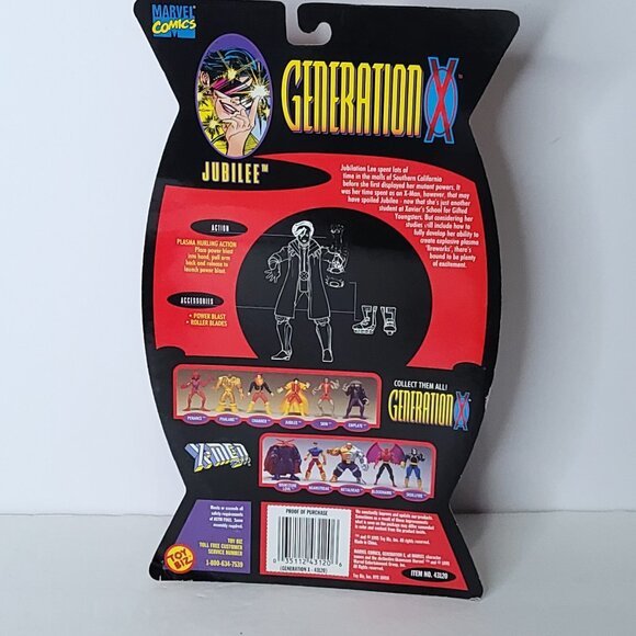 Vintage 1995 Toy Biz Marvel Generation X Jubilee Action Figure Plasma Hurling - Picture 5 of 6